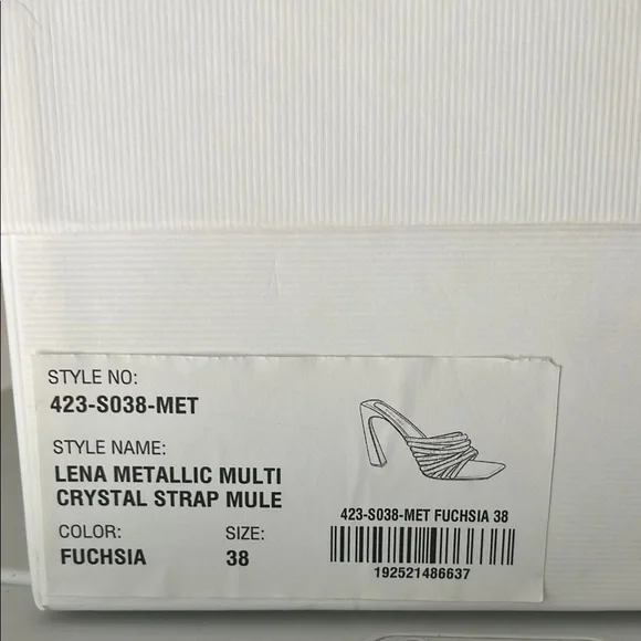 Simkhai Lena Metallic Crystal Strap Heel in Fuchsia - Picture 3 of 6